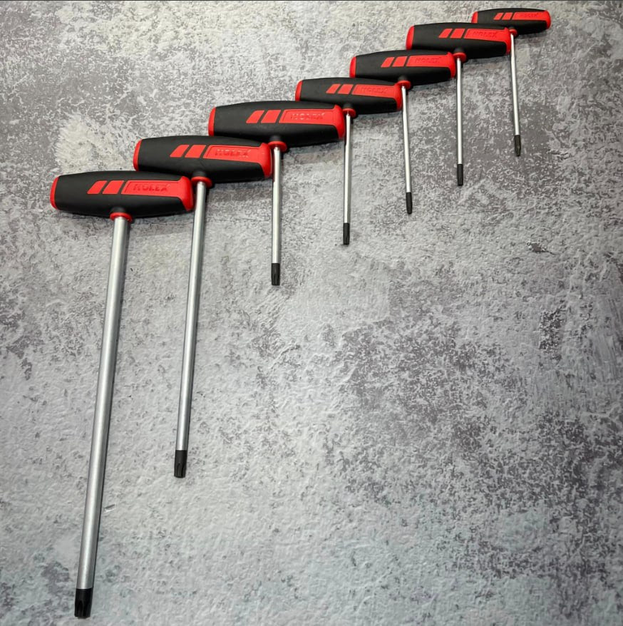 Bộ 7 Thanh T hoa thị  Holex Tx10-Tx50 kèm giá đỡ 625241 7 Bộ 7 Thanh T hoa thị  Holex Tx10-Tx50 kèm giá đỡ 625241 7